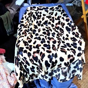 New choice xl silky wrap long skirt animal print